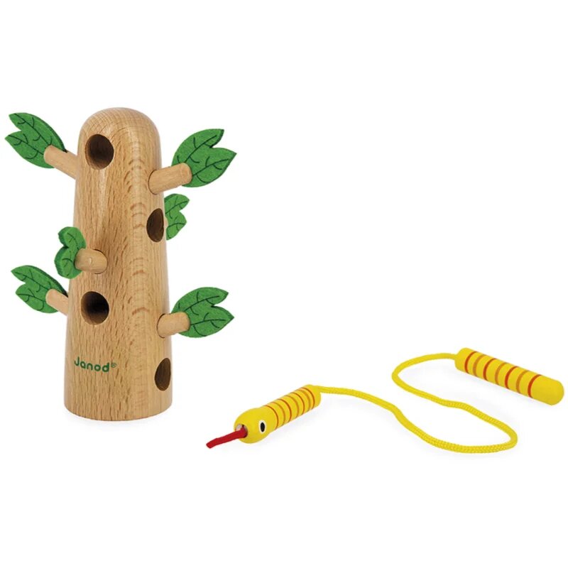 Janod Tropik Tropical Lace-Up Tree jucărie cu activități 18m+ 1 buc