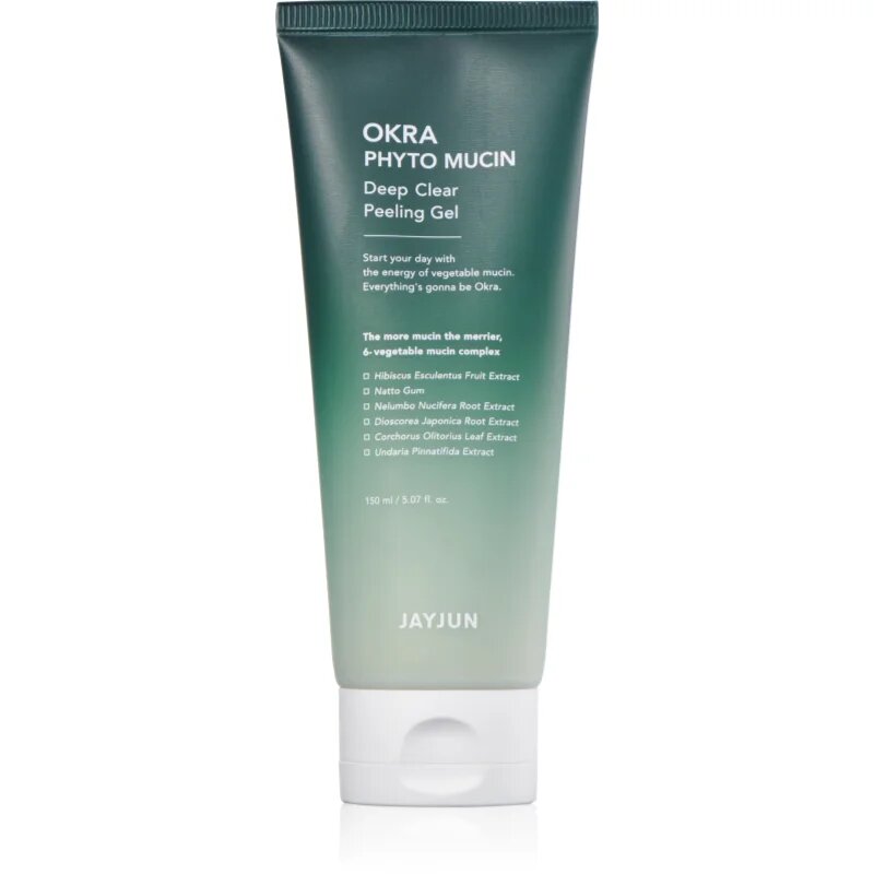 Jayjun Okra Phyto Mucin Deep gel intens pentru curatare cu efect exfoliant 150 ml
