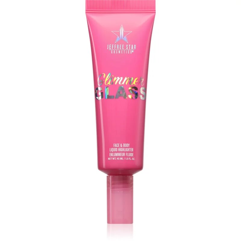 Jeffree Star Cosmetics Glimmer Glass Face & Body Highlighter iluminator lichid corp si fata culoare Glistening Gold 45 ml