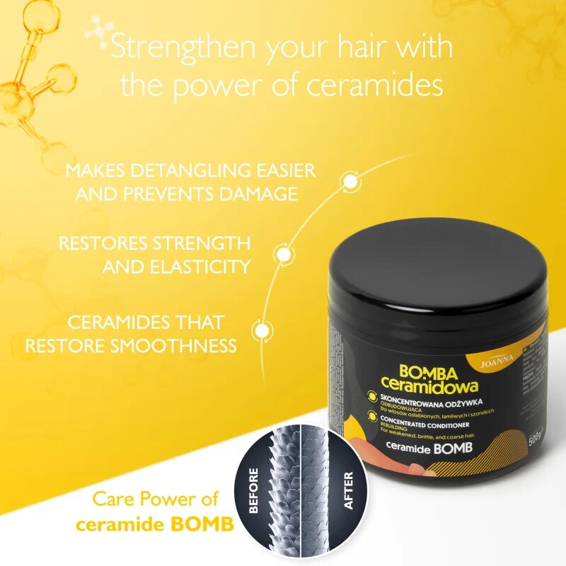 Joanna Ceramide Bomb Concentrated Hair Mask masca cu ceramide 500 ml