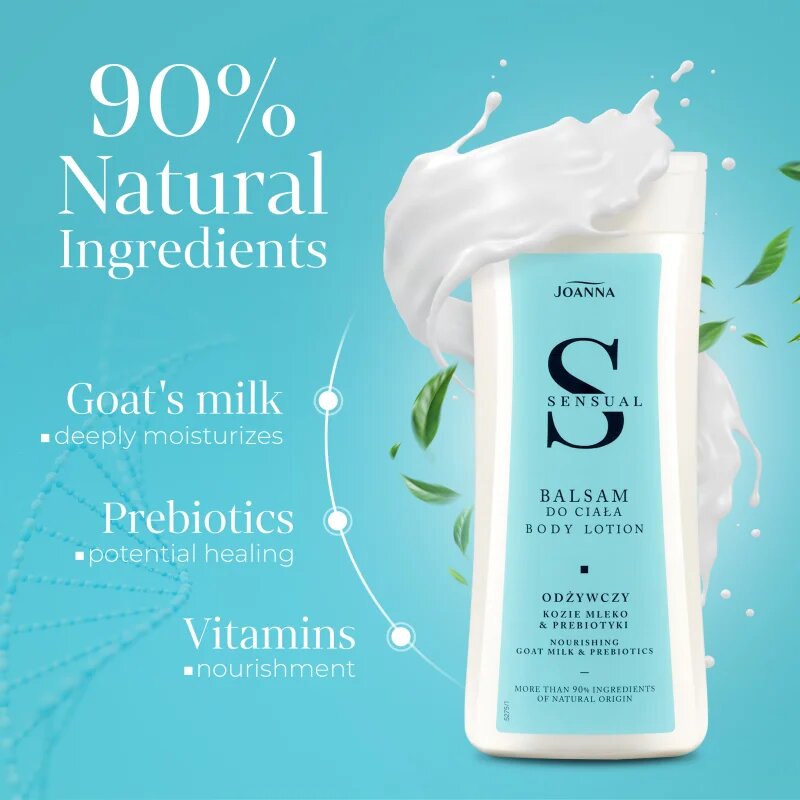 Joanna Sensual Body Lotion lotiune de corp hranitoare Goat Milk & Prebiotics 200 g