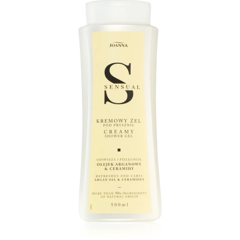 Joanna Sensual Creamy Shower Gel gel calmant pentru dus Argan Oil & Ceramides 500 ml