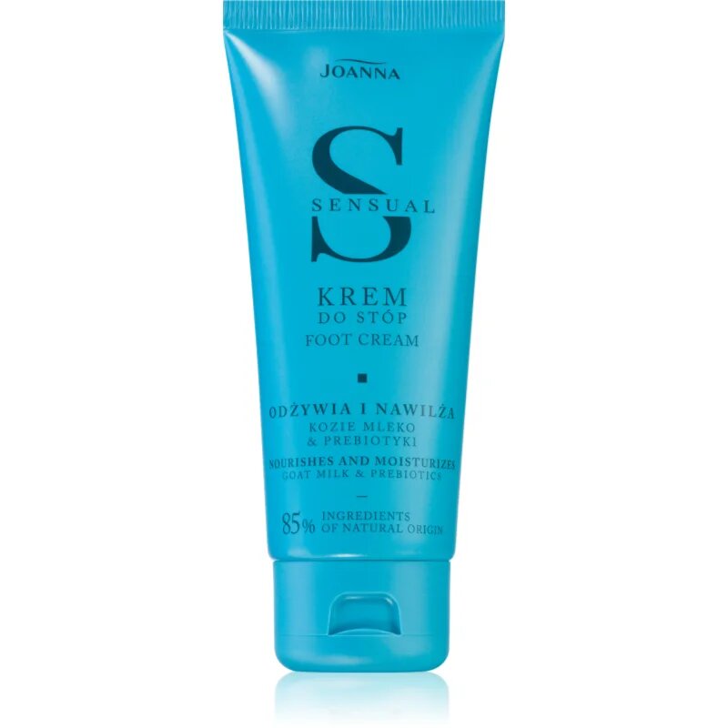 Joanna Sensual Foot Cream crema hidratanta si hranitoare pentru picioare Goat Milk & Prebiotics 100 g