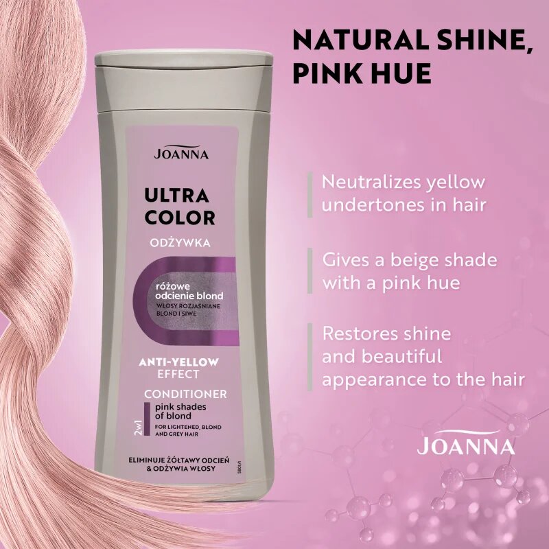 Joanna Ultra Color balsam nuanțator culoare Pink 200 ml