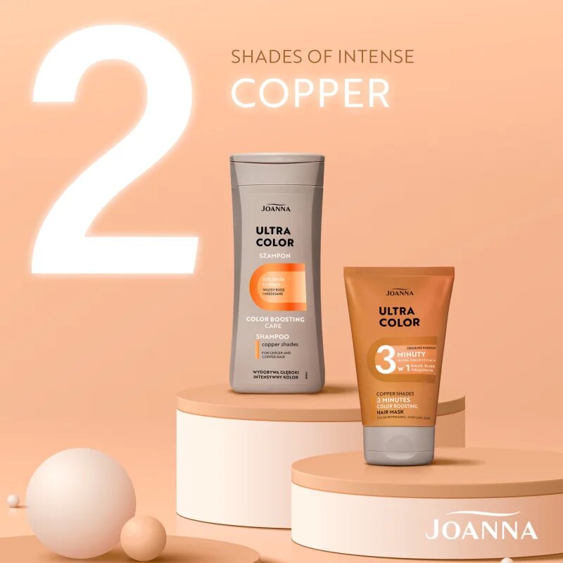 Joanna Ultra Color Cooper Shades 3 Minutes Masca de par pentru nuante de par roscat 100 g