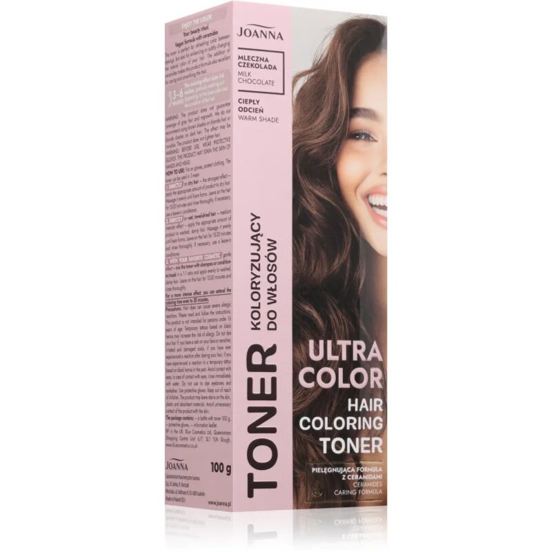Joanna Ultra Color toner color culoare Milk Chocolate 100 g