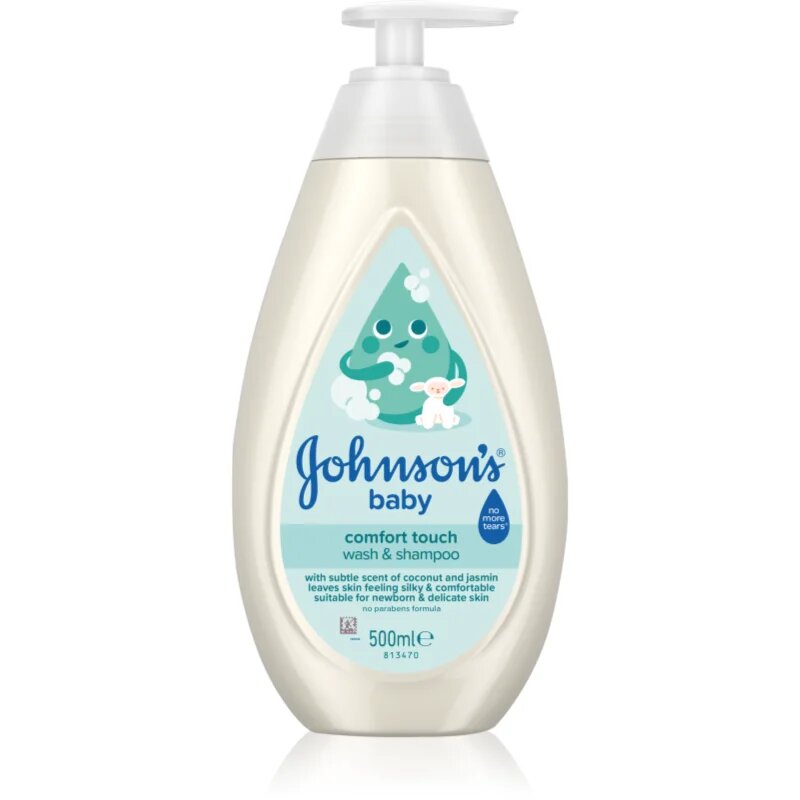 Johnson's® Comfort Touch gel si sampon pentru bebelusi 2 in 1 pentru copii 500 ml