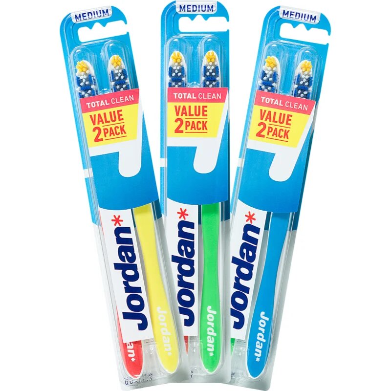 Jordan Total Clean Medium 2 pack perie de dinti 2 buc