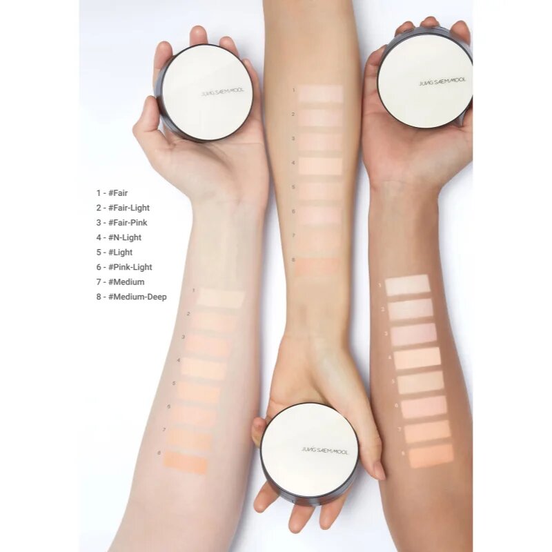JUNG SAEM MOOL Essential Skin Nuder Cushion make-up pentru luminozitate rezervă culoare Pink Light 14 g