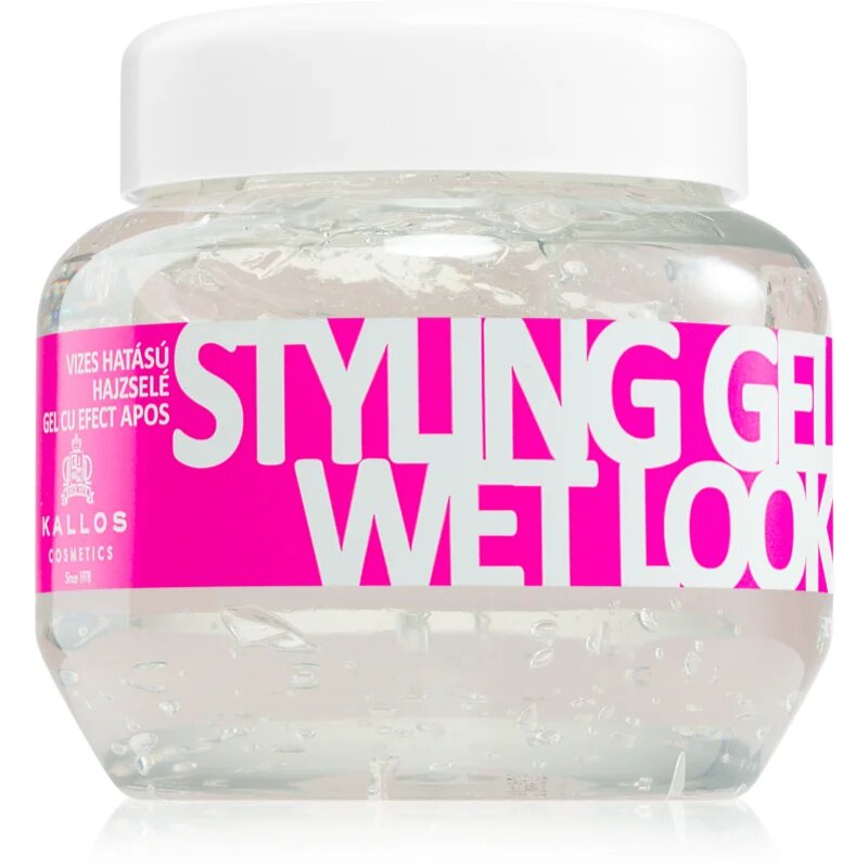 Kallos Classic Styling Gel gel de par cu efect umed fixare ultra-puternica Wet Look 275 ml