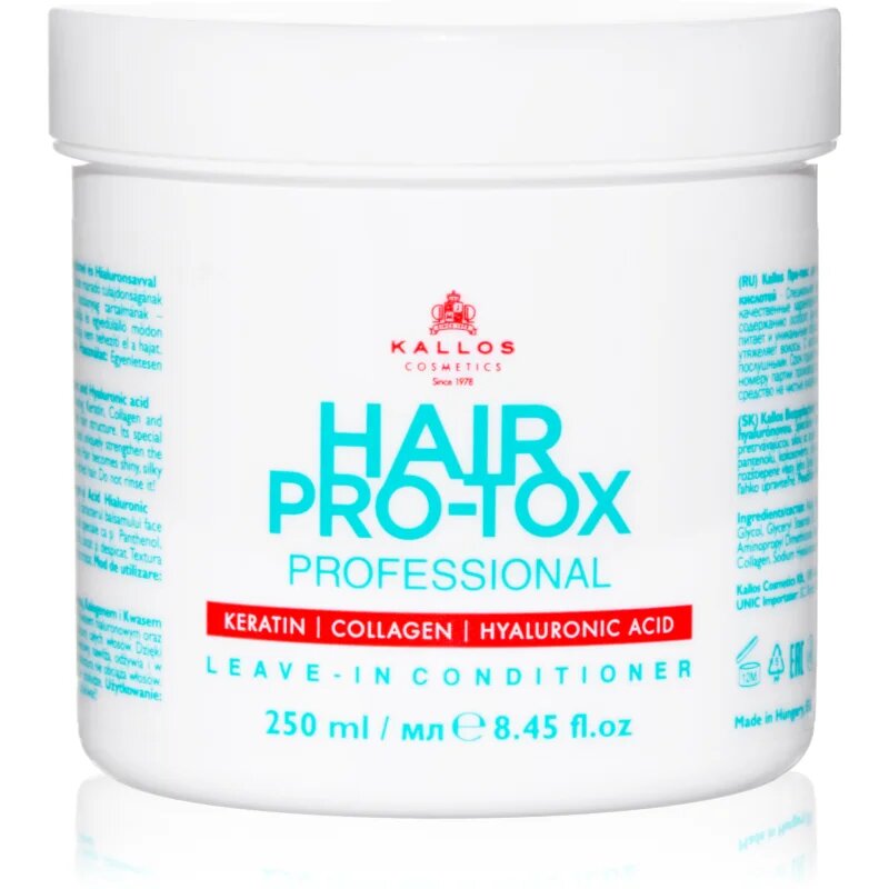 Kallos Hair Pro-Tox balsam (nu necesita clatire) pentru păr uscat și deteriorat 250 ml