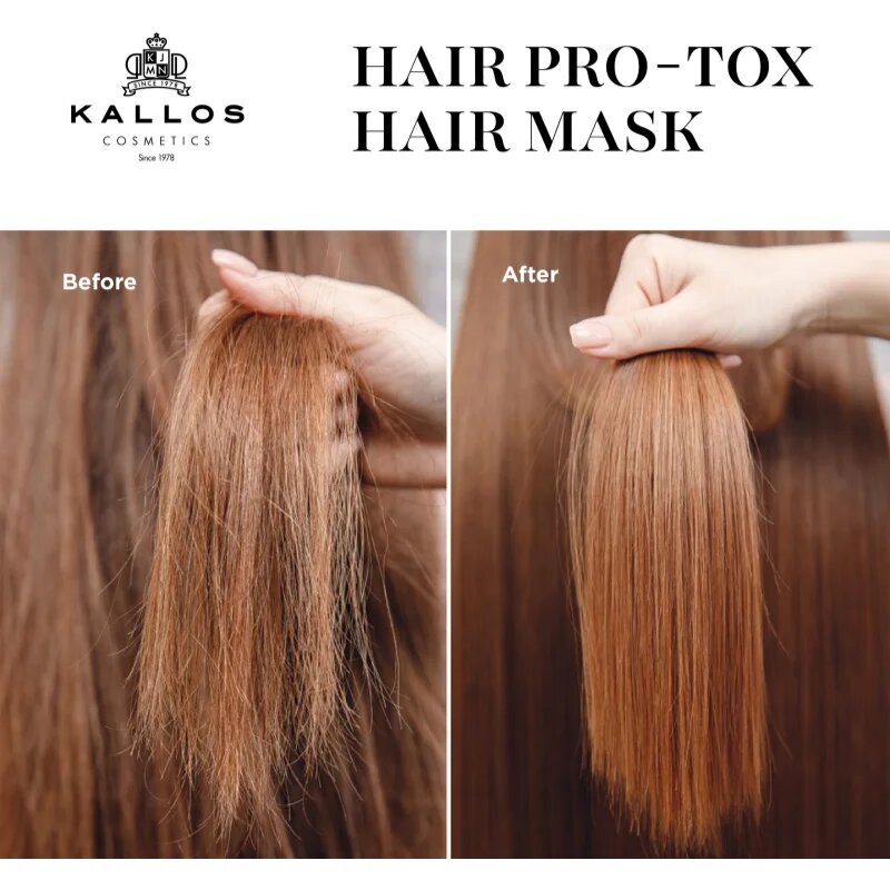 Kallos Hair Pro-Tox Masca pentru par deteriorat cu ulei de cocos acid hialuronic si colagen 275 ml