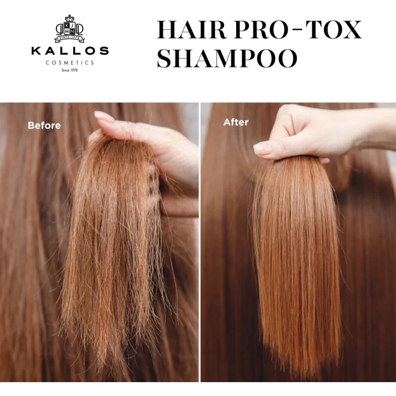 Kallos Hair Pro-Tox sampon cu keratina pentru păr uscat și deteriorat 500 ml