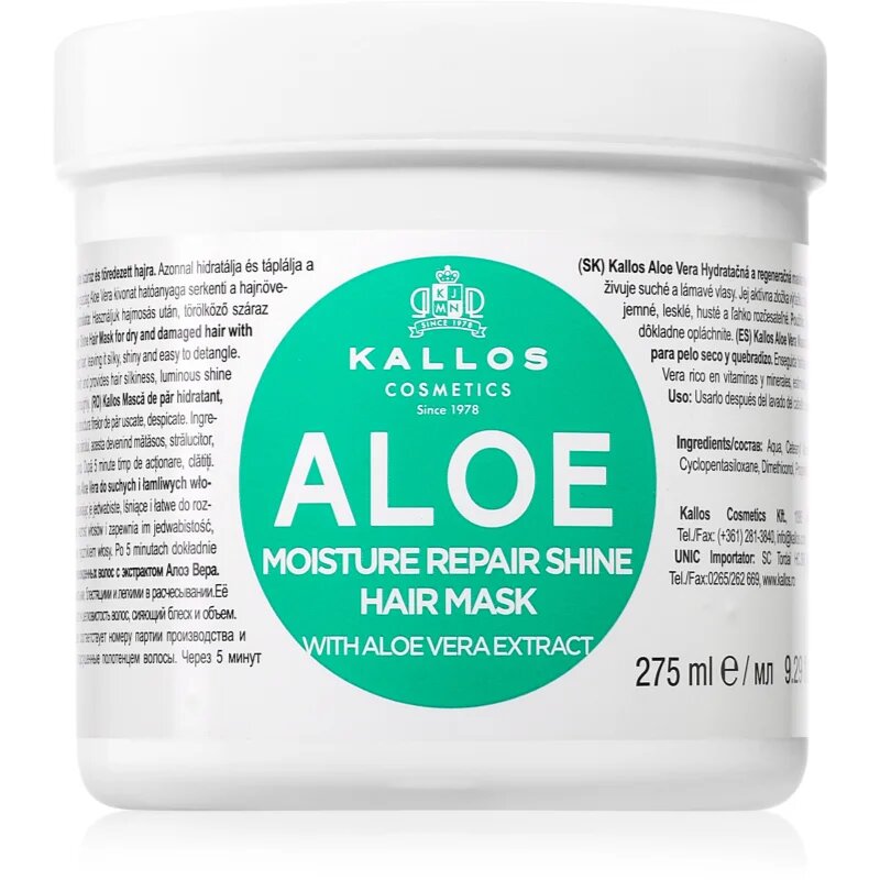 Kallos KJMN Professional Aloe masca hidratanta cu aloe vera 275 ml