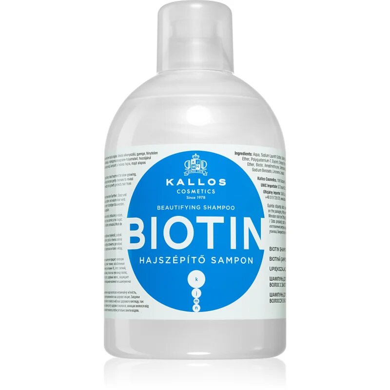 Kallos KJMN Professional Biotin Șampon pentru păr fin slab și casant 1000 ml