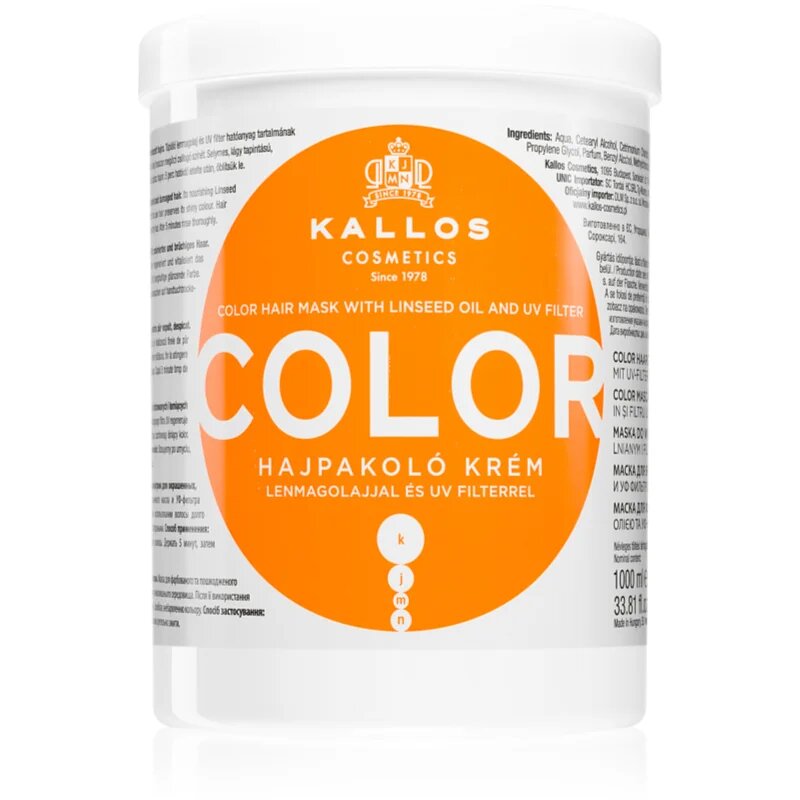 Kallos KJMN Professional Color masca pentru păr vopsit mix de culori 1000 ml