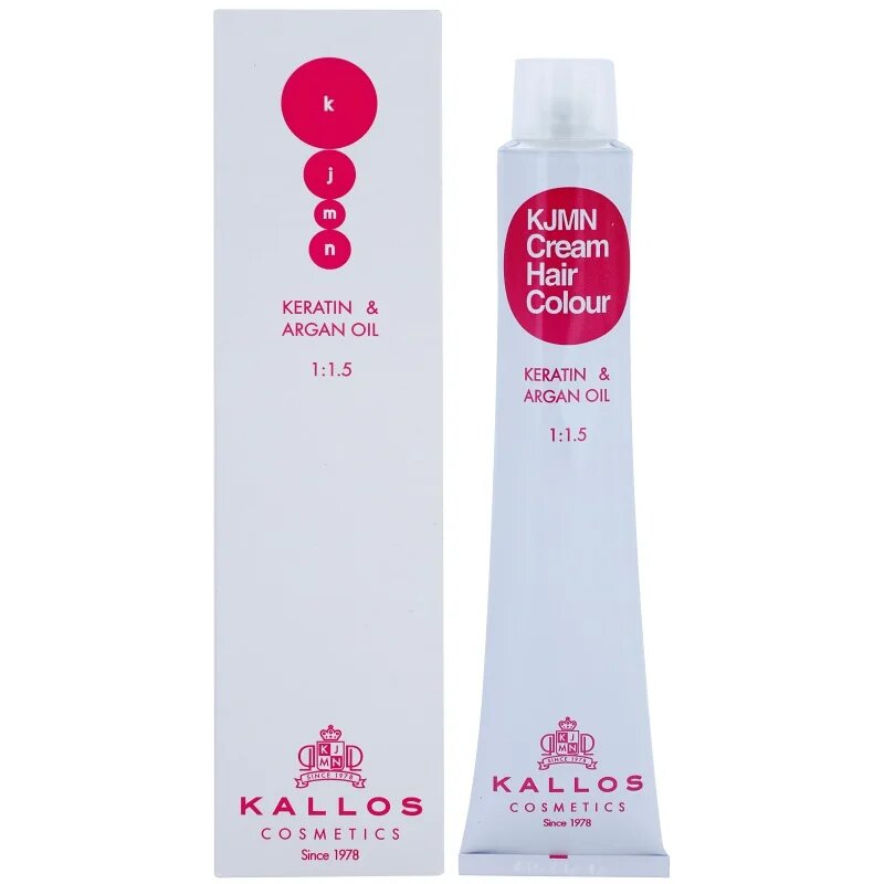 Kallos KJMN Professional Cream Hair Colour Keratin & Argan Oil culoare par cu keratina si ulei de argan culoare 0.66 Red 100 ml