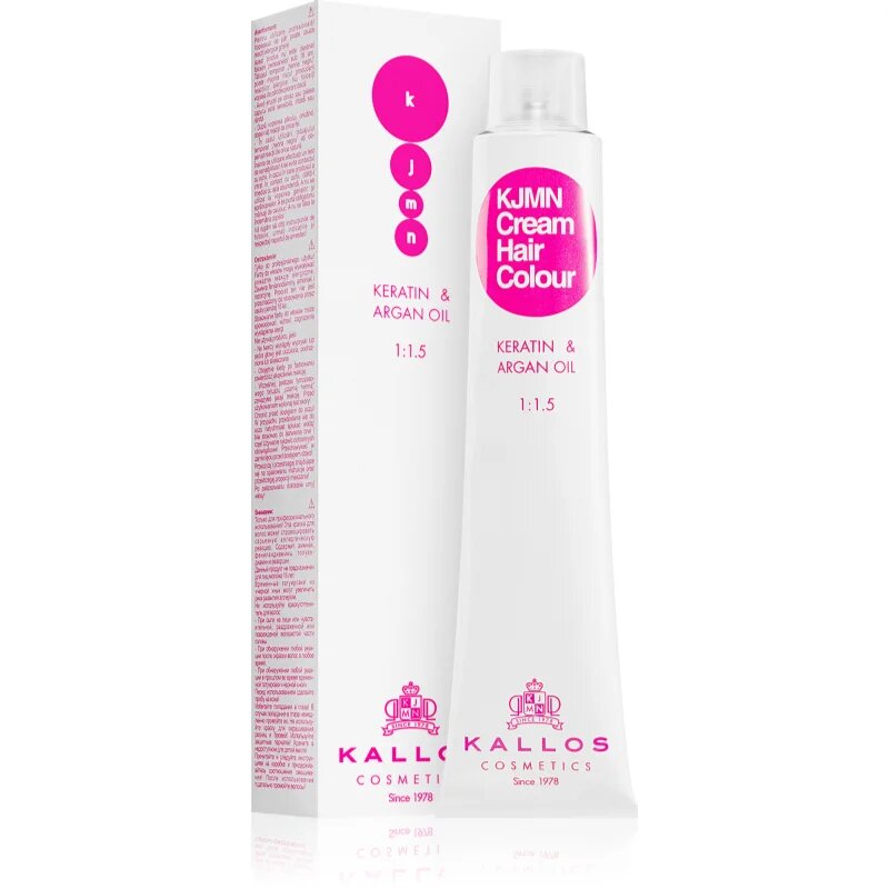 Kallos KJMN Professional Cream Hair Colour Keratin & Argan Oil culoare par cu keratina si ulei de argan culoare 10.00 Platinum Blonde 100 ml
