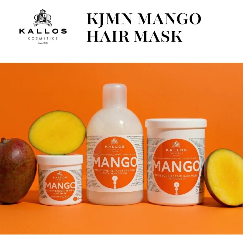 Kallos KJMN Professional Mango mască fortifiantă cu ulei de mango 1000 ml