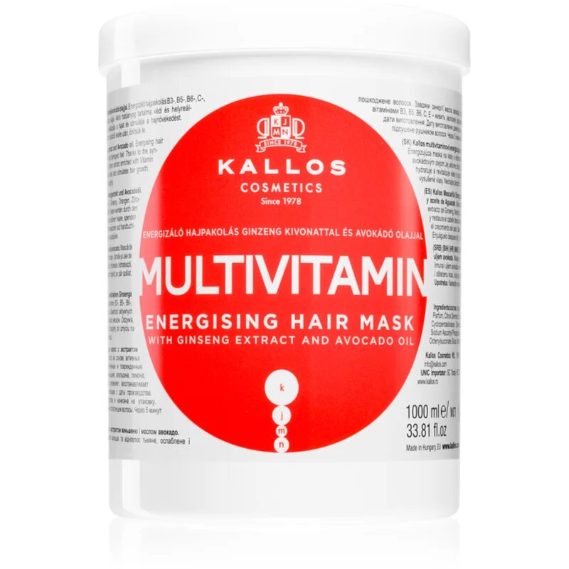 Kallos KJMN Professional Multivitamin masca de par energizant 1000 ml