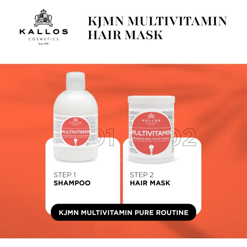 Kallos KJMN Professional Multivitamin masca de par energizant 275 ml