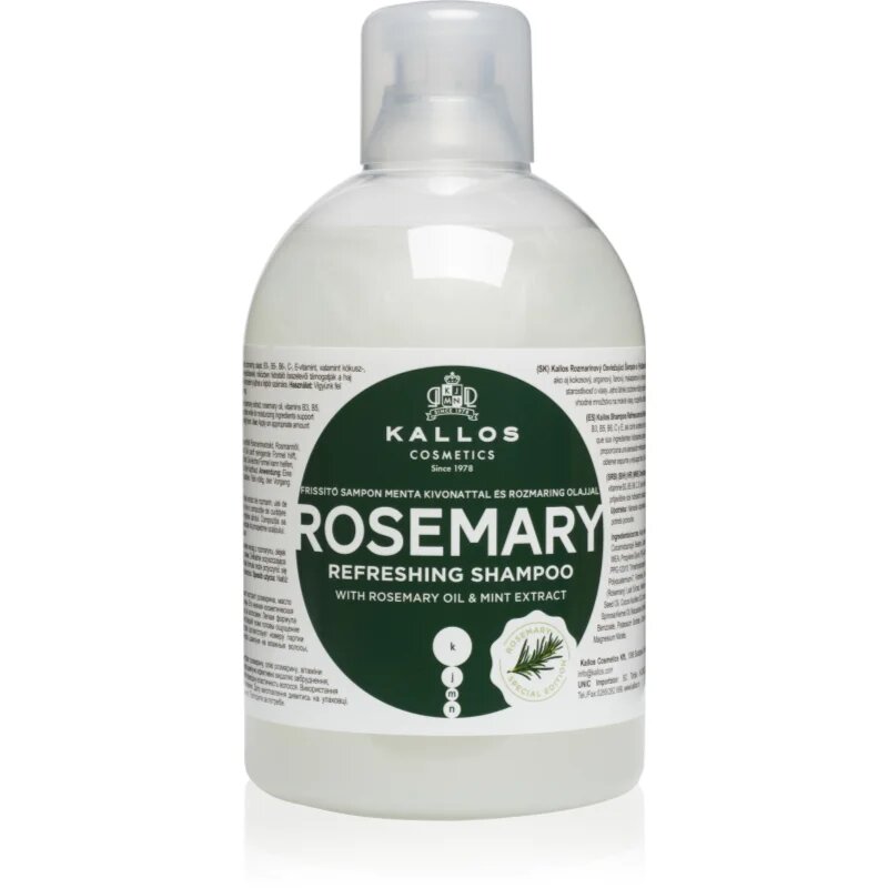 Kallos KJMN Professional Rosemary sampon pentru curatare 1000 ml