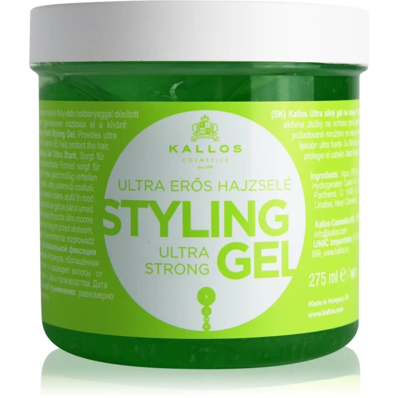 Kallos KJMN Ultra Strong Styling Gel gel foarte puternic pentru păr 275 ml