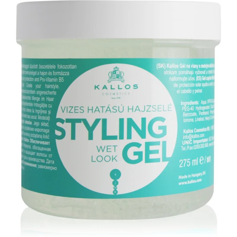 Kallos KJMN Wet Look Styling Gel gel de par cu efect umed 275 ml