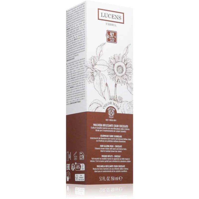 Kemon Group Lucens Umbria mască colorantă pentru păr culoare Chocolate 150 ml