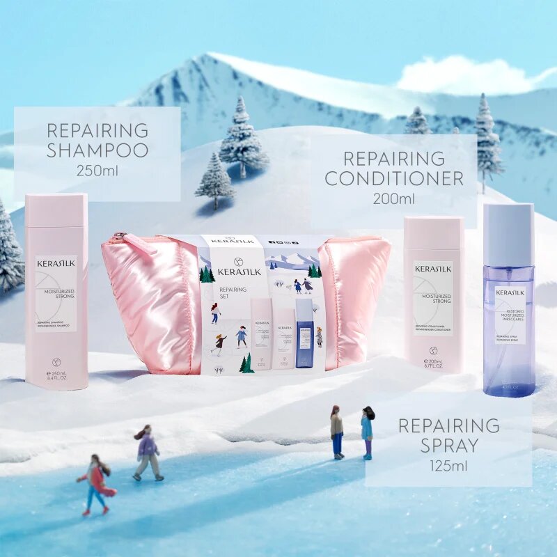 KERASILK Essentials Repairing Set set cadou pentru păr uscat și deteriorat