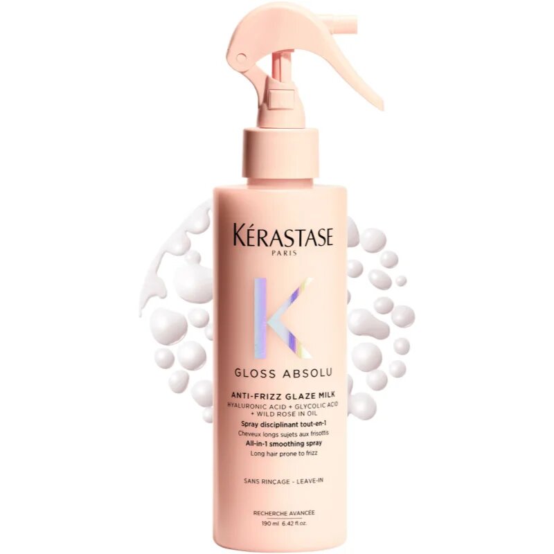 Kérastase Gloss Absolu Anti-Frizz Glaze Milk spray care nu necesita clatire pentru un par stralucitor si catifelat 190 ml