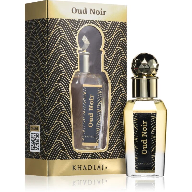 Khadlaj Oud Noir ulei parfumat unisex 15 ml