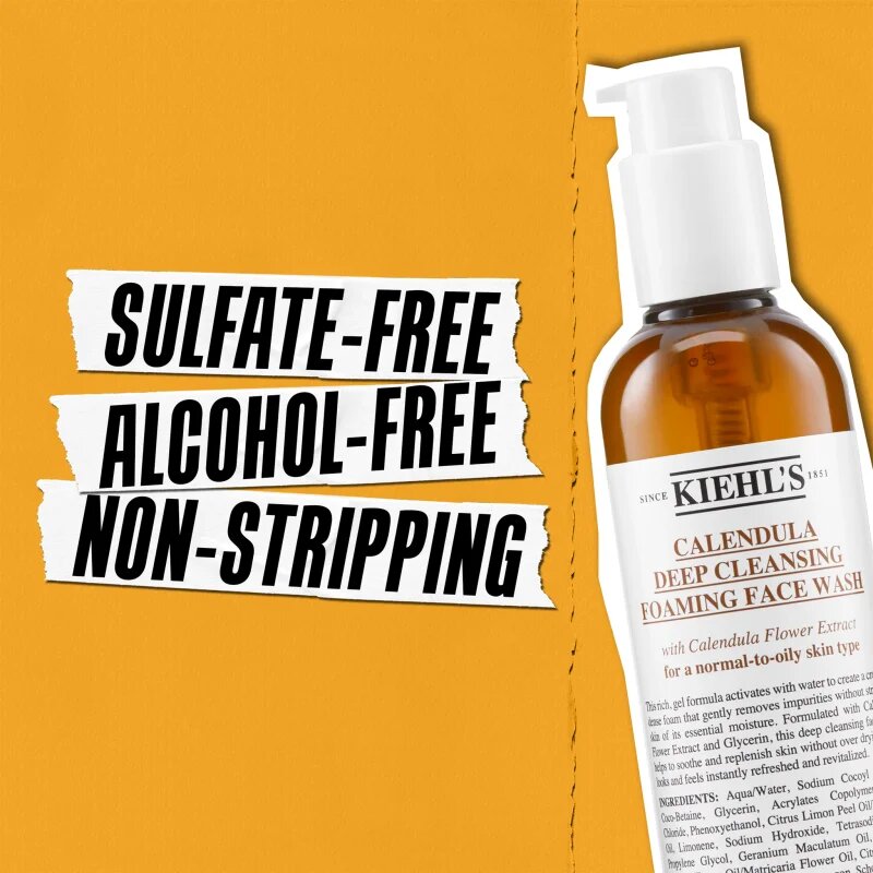 Kiehl's Calendula Deep Cleansing Foaming Face Wash gel pentru fata pentru curatare profunda 230 ml