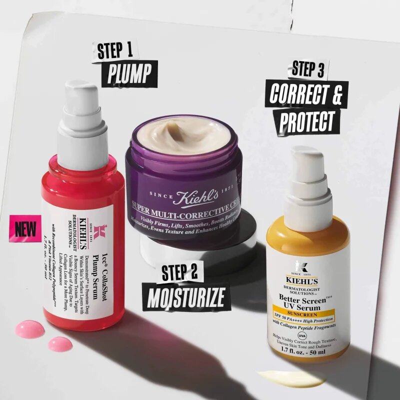 Kiehl's CollaShot Plump Serum ser cu colagen pentru umplerea și regenerarea tenului pentru femei 30 ml