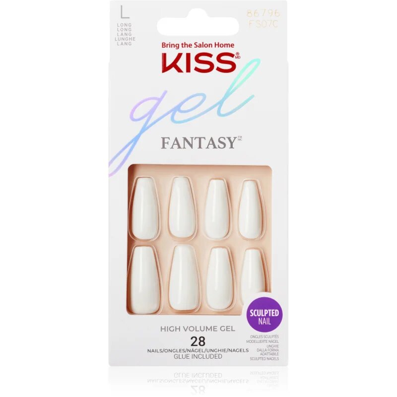 KISS Gel Fantasy unghii artificiale True Color 28 buc