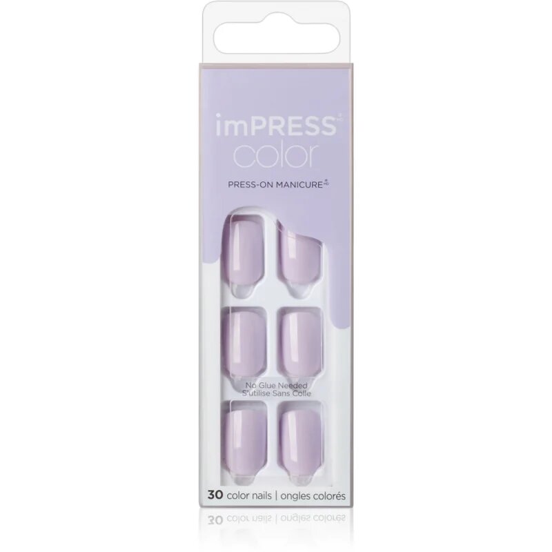 KISS imPRESS Color Short unghii artificiale autoadeziv Picture Purplect 30 buc