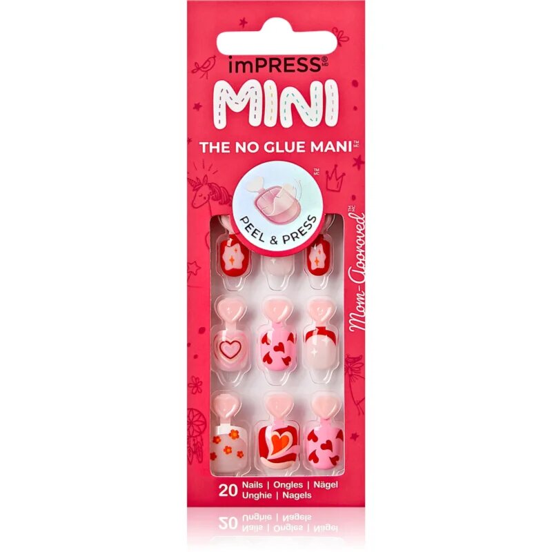 KISS imPRESS Mini unghii artificiale autoadeziv 28 buc
