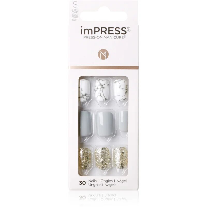 KISS imPRESS Short unghii artificiale autoadeziv Knock Out 30 buc