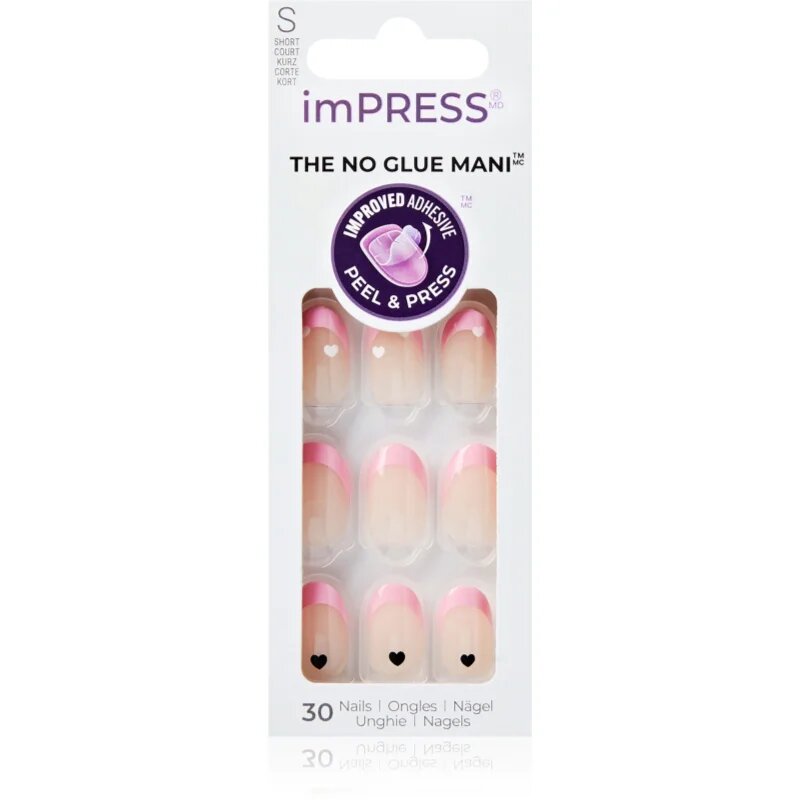 KISS imPRESS The No Glue Mani unghii artificiale autoadeziv Ditto 30 buc