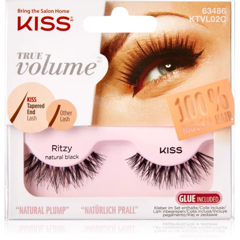 KISS True Volume Ritzy gene false Natural Black 1 pereche