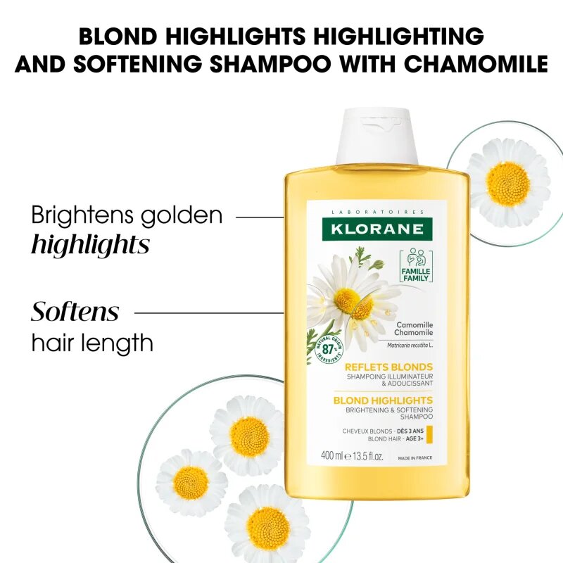 Klorane Chamomile șampon pentru par blond 200 ml