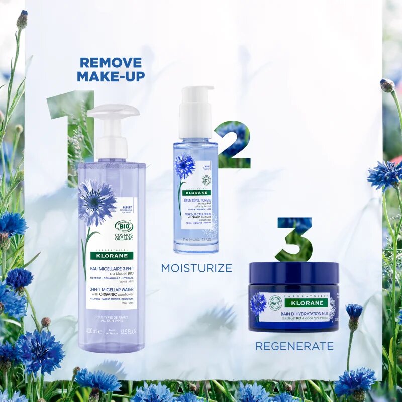 Klorane Cornflower apă micelară 3 în 1 400 ml