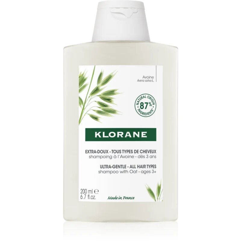 Klorane Oat sampon delicat pentru toate tipurile de păr 200 ml