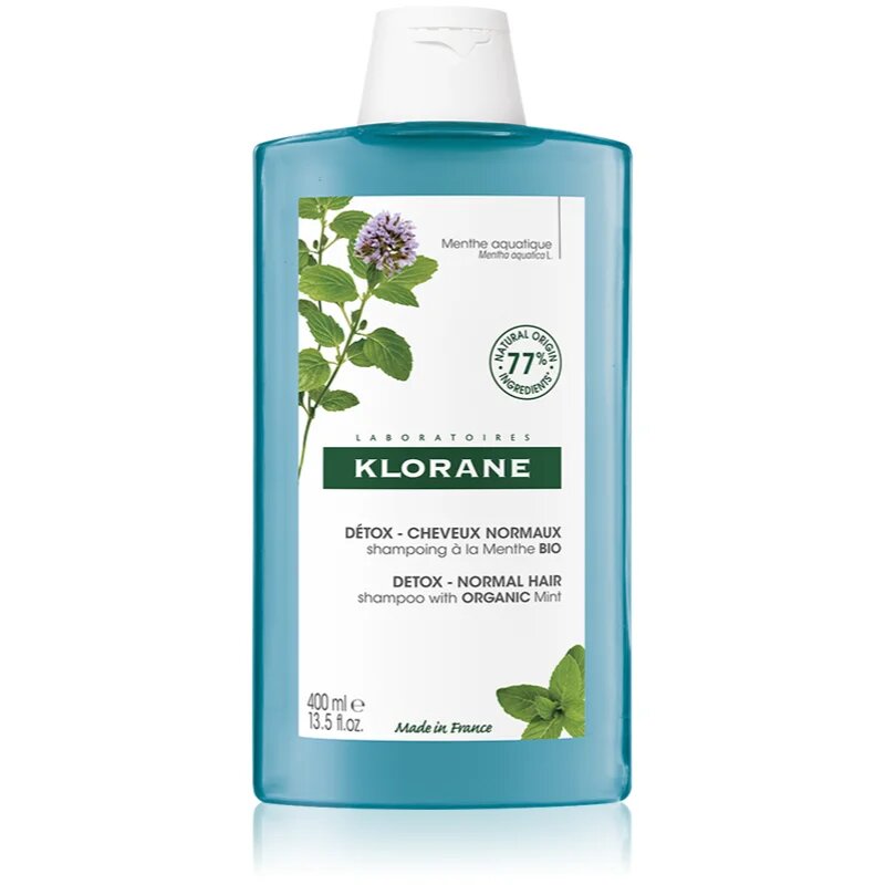 Organic Mint șampon detoxifiant pentru curățare pentru par normal 400 ml