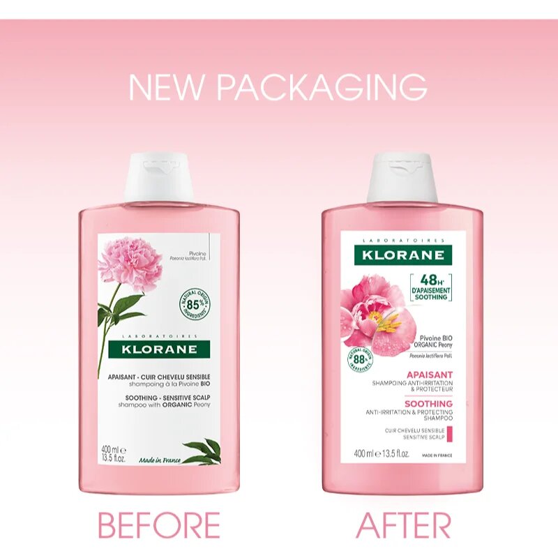 Klorane Peony Soothing Sensitive Hair Scalp Shampoo șampon pentru piele sensibila 200 ml