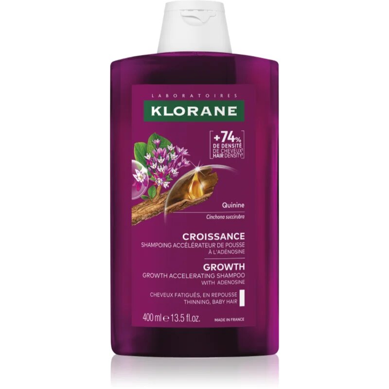 Klorane Quinine Growth Accelerating Shampoo șampon pentru întărirea și creșterea părului 400 ml