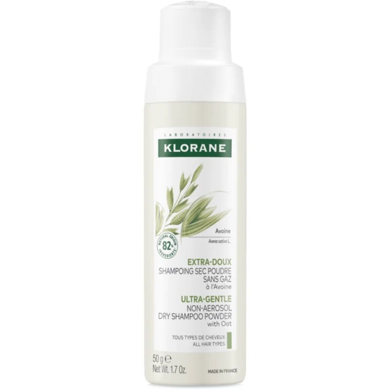 Klorane ULTRA-GENTLE Dry Shampoo with Oat Milk șampon uscat fara aerosoli pentru toate tipurile de par 50 g