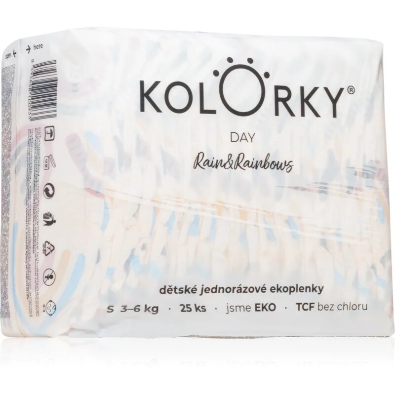 Kolorky Day Rain&Rainbow scutece de unică folosință marimea S 3-6 Kg 25 buc