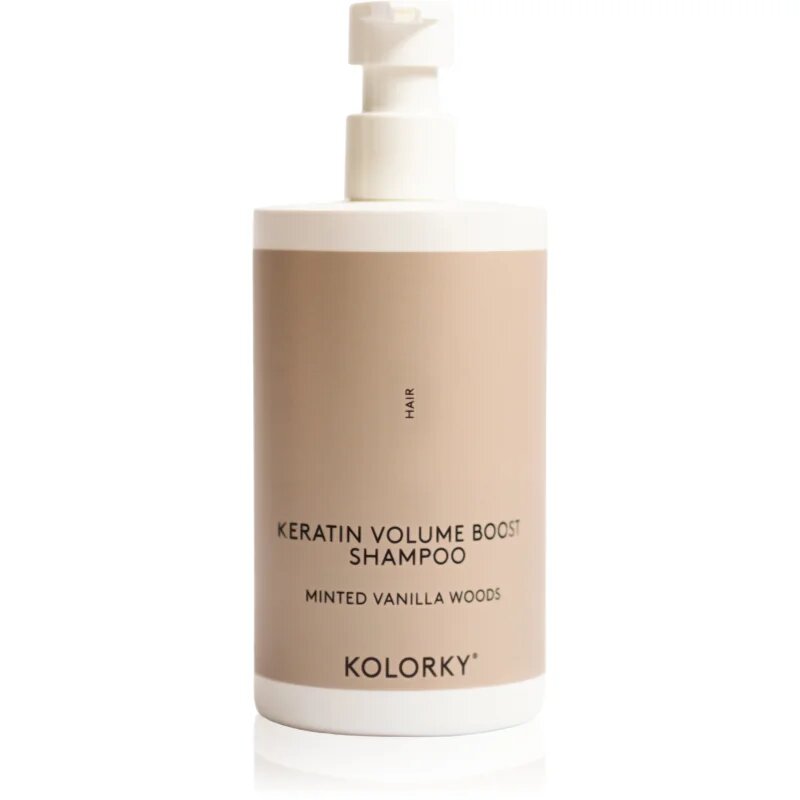 Kolorky Keratine Volume Boost Shampoo sampon pentru volum Minted Vanilla Woods 390 ml
