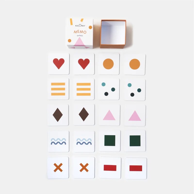 Kolorky Memo Game Shapes Pexoso 20 buc